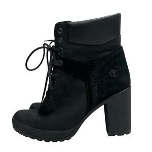 Timberland Women's Camdale Field Chunky High Heel Boots - Ankle Lace‎ Up - 8.5